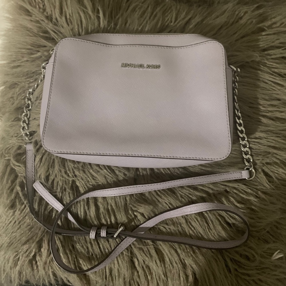 Michael Kors Leather Crossbody Bag Purple